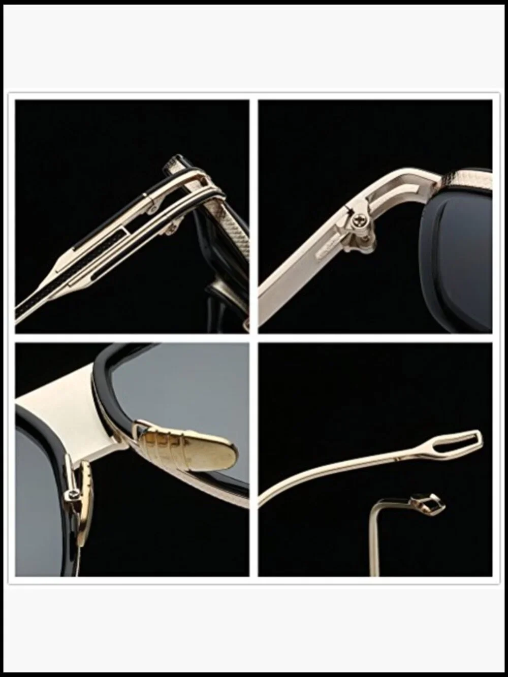 Retro Oversized Aviator Sunglasses Men UV400 Polarized Metal Frame Goggle